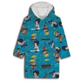 Naruto Chibi Kuscheldecke aus Fleece, Poncho (7-14 Jahre)