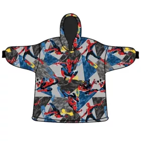   Spider-Man Spider-Verse Plüsch-Fleecedecke, Poncho 7-14 Jahre