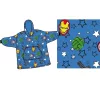 Avengers Mini Hero Kuscheldecke aus Plüschfleece, Poncho 7-14 Jahre