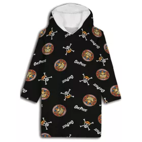   One Piece Thousand Sunny Kuscheldecke aus Plüschfleece, Poncho 7-14 Jahre
