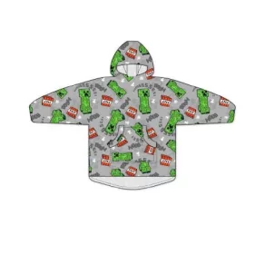   Minecraft Boom Kuscheldecke aus Plüschfleece für Erwachsene, Poncho