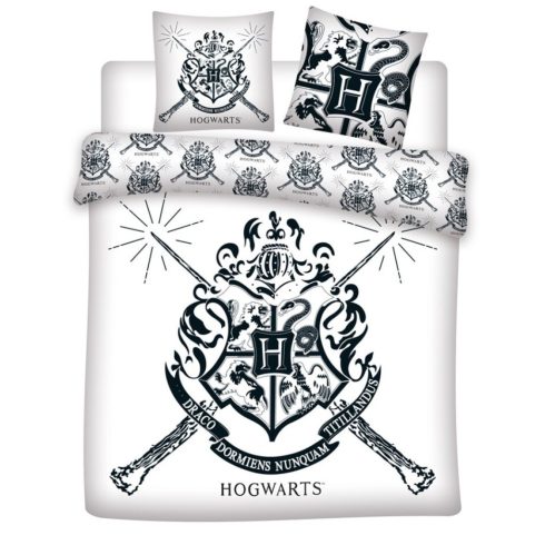 Harry Potter White dupla, kétszemélyes ágyneműhuzat 240×220cm, 65x65 cm