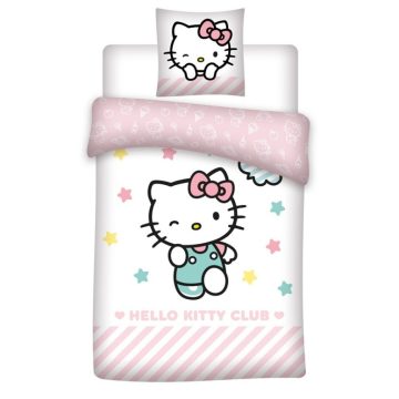 Hello Kitty Stars ágyneműhuzat 140×200cm, 65x65 cm