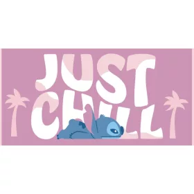   Disney Lilo és Stitch, A csillagkutya Just Chill fürdőlepedő, strand törölköző 70x140cm (Fast Dry)