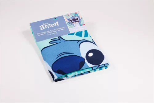 Disney Lilo és Stitch, A csillagkutya Happy fürdőlepedő, strand törölköző 70x140cm (Fast Dry)