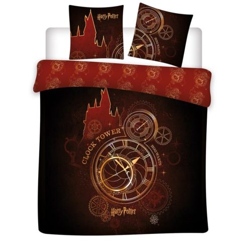 Harry Potter Clock Tower dupla, kétszemélyes ágyneműhuzat 240×220cm, 65x65 cm