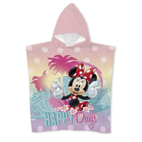 Disney Minnie Happy Days strand törölköző poncsó 55x110 cm (Fast Dry)