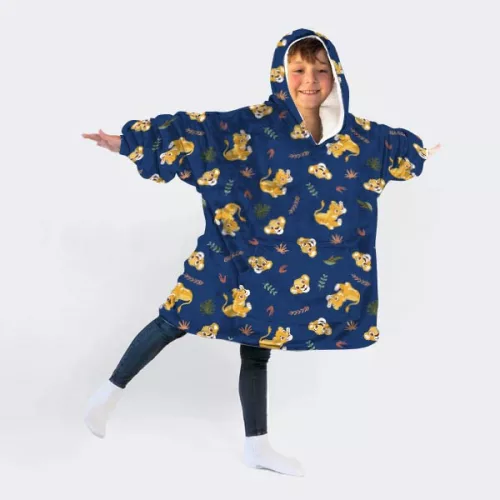 Disney Der König der Löwen – Kuschelige Plüsch-Fleecedecke, Poncho (7–14 Jahre)