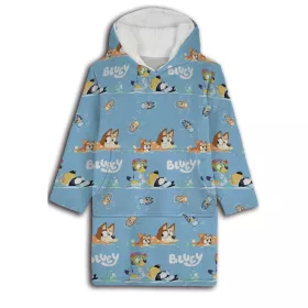Bluey Seaside Kuschel-Fleecedecke, Poncho, 3-6 Jahre