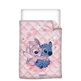   Disney Lilo & Stitch, Der Sternenhund Engelumarmung, gesteppte Tagesdecke, Bettbezug 140 x 200 cm