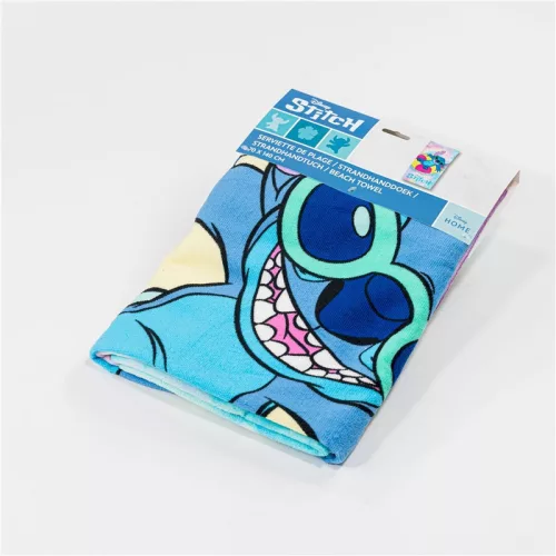 Disney Lilo és Stitch, A csillagkutya Rainbow Waves fürdőlepedő, strand törölköző 70x140cm (Fast Dry)