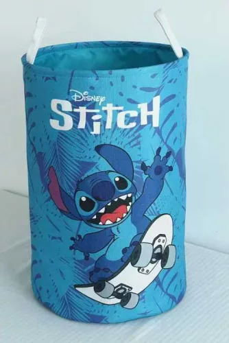 Disney Lilo a Stitch, kôš na bielizeň so skateboardom a hviezdnym psíkom 52x30 cm