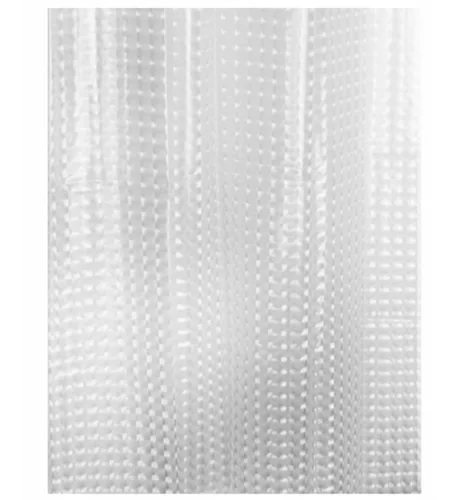 Félig átlátszó PEVA zuhanyfüggöny, méret 180 x 180 cm
