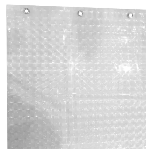 Félig átlátszó PEVA zuhanyfüggöny, méret 180 x 180 cm