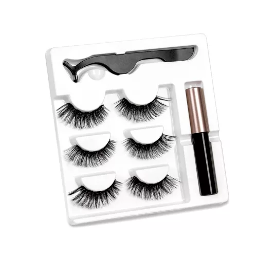 3 pár mágneses szempilla + csipesz és szemceruza szett