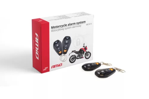 Alarma motocicleta cu functie "pornire motor"  telecomenzi MCA14