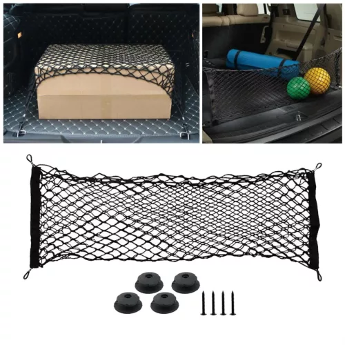 Rugalmas poggyászháló zsebbel és rögzítőkonzolokkal, méret 100 x 40 cm