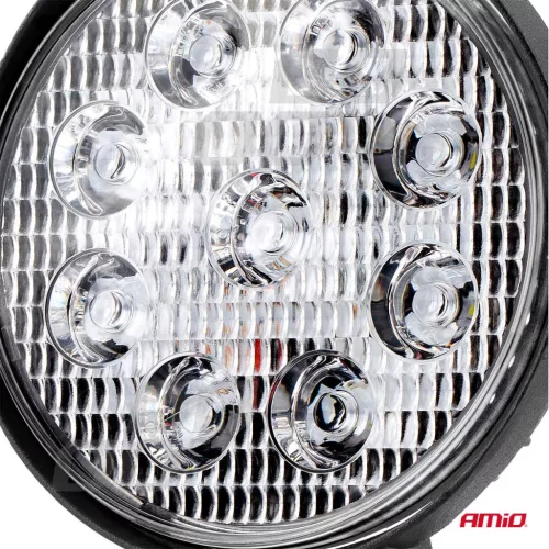 LED projektor pre terénne vozidlá, štvorkolky, SSV, teplota farieb 6500K, LED FLOOD, 27W, napätie 9 - 36V, priemer Ø110 mm