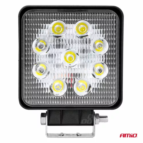 LED projektor terepjáróhoz, ATV-hez, SSV-hez, 6500K színhőmérséklet, LED FLOOD, feszültség 9 - 36V, méret, 110 x 110 mm