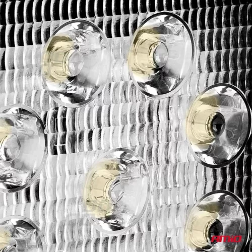 LED projektor terepjáróhoz, ATV-hez, SSV-hez, 6500K színhőmérséklet, LED FLOOD, feszültség 9 - 36V, méret, 110 x 110 mm