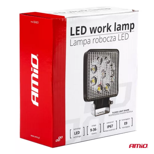 LED-Projektor für Geländefahrzeuge, ATVs, SSVs, Farbtemperatur 6500K, LED-Flutlicht, Spannung 9–36V, Größe 110 x 110 mm