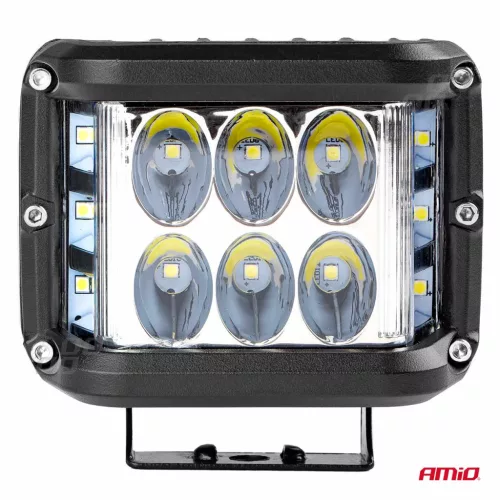 LED projektor pre terénne vozidlá, štvorkolky, SSV, s farebnou teplotou 6500K, dve funkcie, napätie 9 - 36V, rozmery 110 x 75 mm