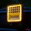 LED projektor pre terénne vozidlá, štvorkolky, SSV, s funkciou signalizácie, teplota farieb 6500K, 3360 lm, napätie 9 - 36V, rozmery 110 x 110 mm