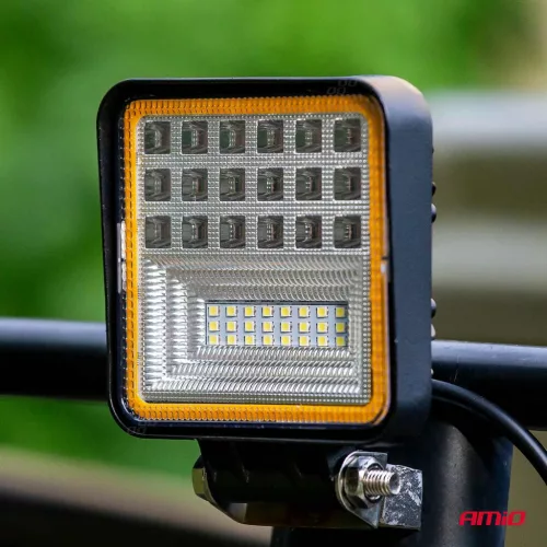 LED projektor pre terénne vozidlá, štvorkolky, SSV, s funkciou signalizácie, teplota farieb 6500K, 3360 lm, napätie 9 - 36V, rozmery 110 x 110 mm