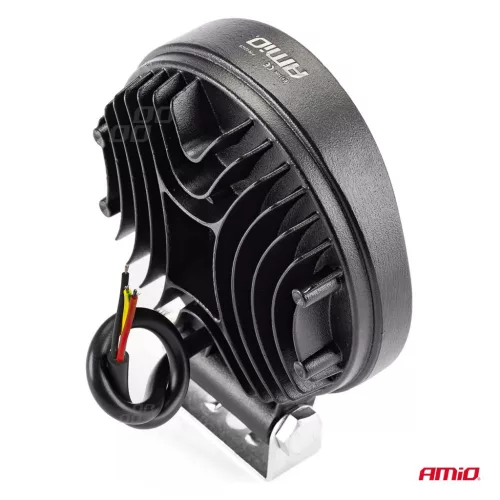 LED projektor terepjáróhoz, ATV-hez, SSV-hez, jelzőfunkcióval, 6500K színhőmérséklet, 3360 lm, 9 - 36V feszültség, Ø110 mm átmérő