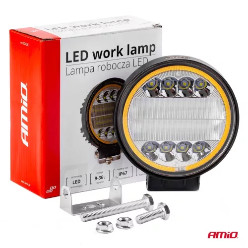 LED projektor pre terénne vozidlá, štvorkolky, SSV, s funkciou signalizácie, teplota farieb 6500K, 3360 lm, napätie 9 - 36V, priemer Ø110 mm