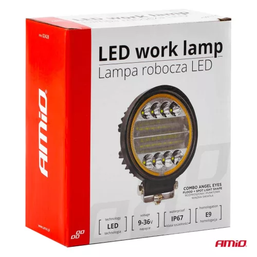 LED projektor pre terénne vozidlá, štvorkolky, SSV, s funkciou signalizácie, teplota farieb 6500K, 3360 lm, napätie 9 - 36V, priemer Ø110 mm