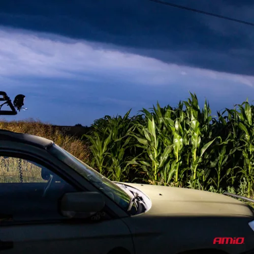 LED projektor terepjáróhoz, ATV-hez, SSV-hez, két fénysugárral, 6500K színhőmérséklet, 120 W, 9 - 36 V feszültség, méretek 170 x 74 x 63 mm