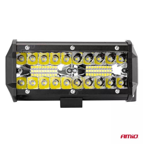 LED projektor pre terénne vozidlá, štvorkolky, SSV, s dvoma svetelnými lúčmi, teplota farby 6500K, 120 W, napätie 9 - 36 V, rozmery 170 x 74 x 63 mm