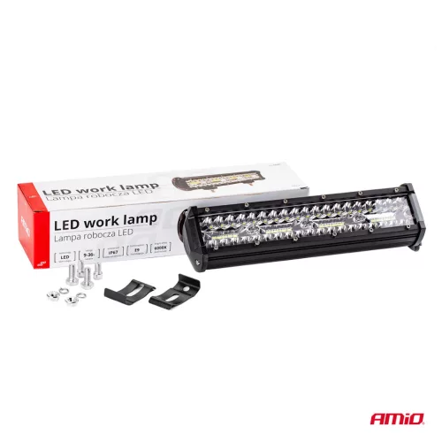 LED projektor pre terénne vozidlá, štvorkolky, SSV, teplota farieb 6500K, 6400 lm, napätie 9 - 36V, rozmery 300 x 74 mm