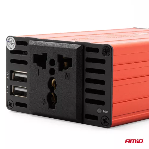 Feszültségátalakító 12V -> 220V, 300W/600W, 2 x USB 5V