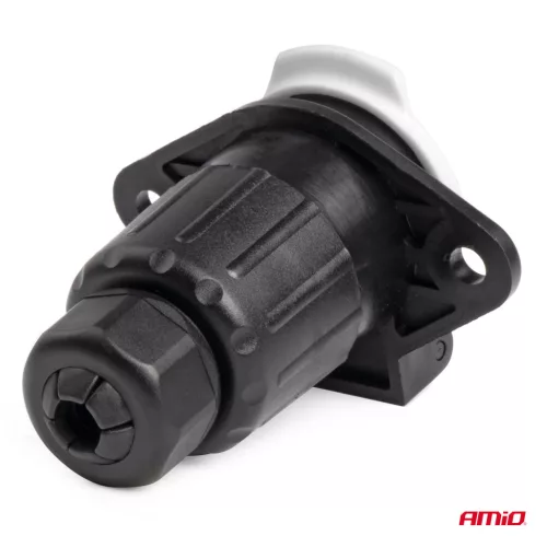 7 tűs pótkocsi csatlakozóaljzat, S típus, 24 V feszültség, TIR célállomás, teherautó