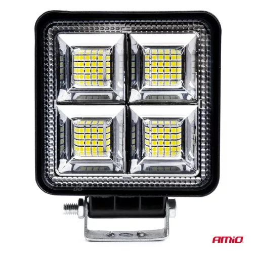 LED projektor terepjáróhoz, ATV-hez, SSV-hez, teljesítmény 192 W, színhőmérséklet 6500 K, feszültség 9-36 V, méretek 110 x 110 x 35 mm