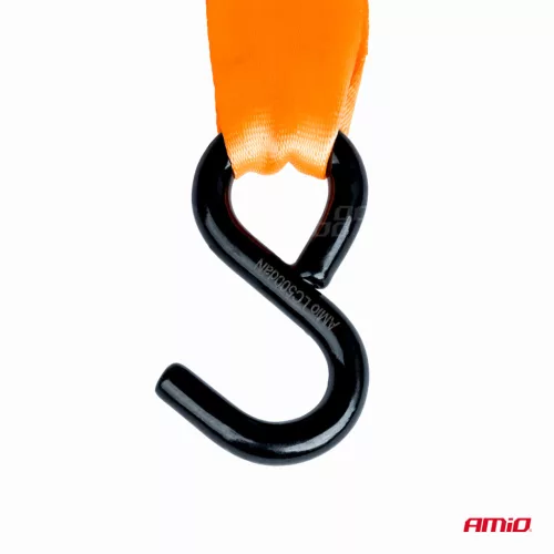 Automatikus visszahúzással ellátott rakományrögzítő heveder, 1000 kg, méret 38 mm x 4 m, S-TYPE modell, AVX-AM03320