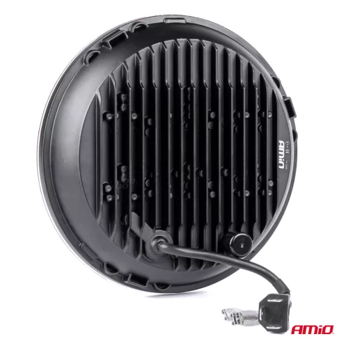 Lampa Suplimentara LED pentru Vehicule Off-Road, ATV, SSV, cu inscriptie "BOSS" si functii: Faza Lunga, Faza Scurta, Semnalizare, Pozitie, tensiune alimentare 9 - 36V, diametru Ø170 mm