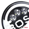 Lampa Suplimentara LED pentru Vehicule Off-Road, ATV, SSV, cu inscriptie "BOSS" si functii: Faza Lunga, Faza Scurta, Semnalizare, Pozitie, tensiune alimentare 9 - 36V, diametru Ø170 mm