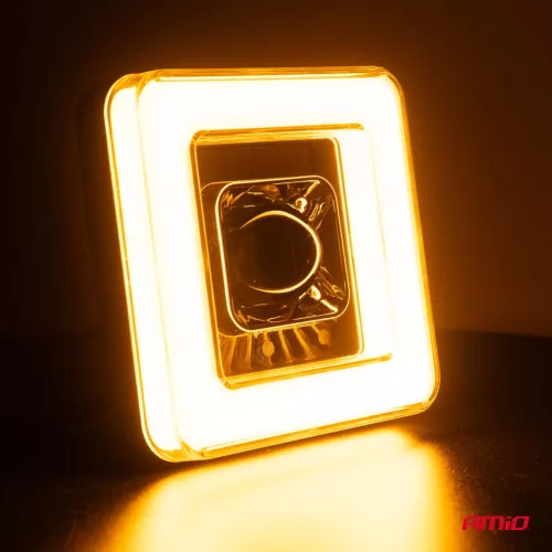 Proiector LED cu Angel Eye model AWL57, pozitie, semnalizare, faza lunga/scurta, pentru Off-Road, ATV, SSV, putere 45W, 8000lm, tensiune 9-36V, dimensiuni 114,5 x 114,5 x 51 mm