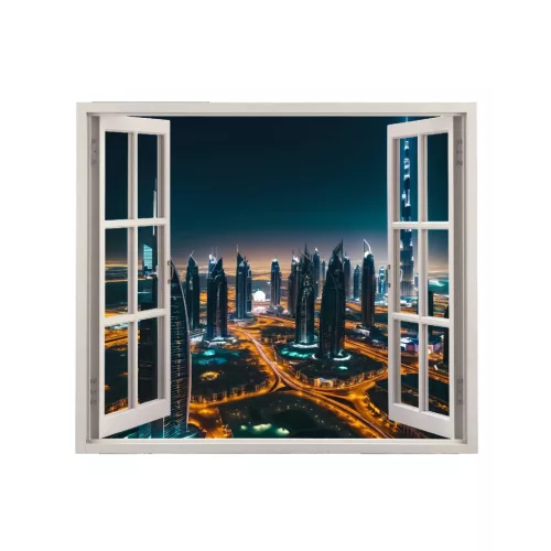 Folie imprimata color pentru decor perete locuinta, dimensiune 125 x 110cm, model: VIEW TO HAVEN 05