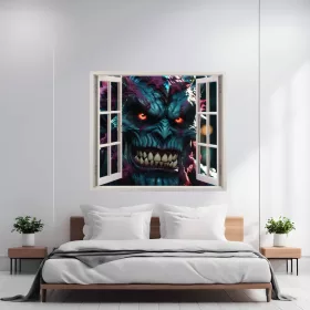   Folie imprimata color pentru decor perete locuinta, dimensiune 125 x 110cm, model: VIEW TO HAVEN 09