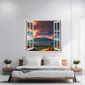   Folie imprimata color pentru decor perete locuinta, dimensiune 125 x 110cm, model: VIEW TO HAVEN 10