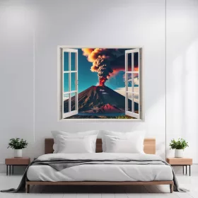   Folie imprimata color pentru decor perete locuinta, dimensiune 125 x 110cm, model: VIEW TO HAVEN 11