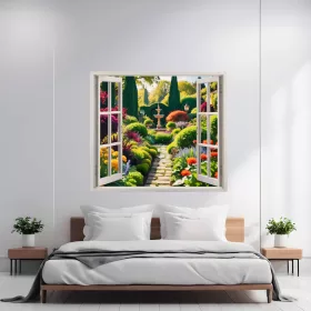   Folie imprimata color pentru decor perete locuinta, dimensiune 125 x 110cm, model: VIEW TO HAVEN 12