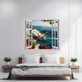   Folie imprimata color pentru decor perete locuinta, dimensiune 125 x 110cm, model: VIEW TO HAVEN 14