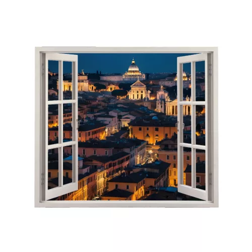 Folie imprimata color pentru decor perete locuinta, dimensiune 125 x 110cm, model: VIEW TO HAVEN 15