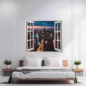   Folie imprimata color pentru decor perete locuinta, dimensiune 125 x 110cm, model: VIEW TO HAVEN 20