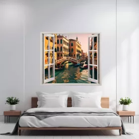   Folie imprimata color pentru decor perete locuinta, dimensiune 125 x 110cm, model: VIEW TO HAVEN 28